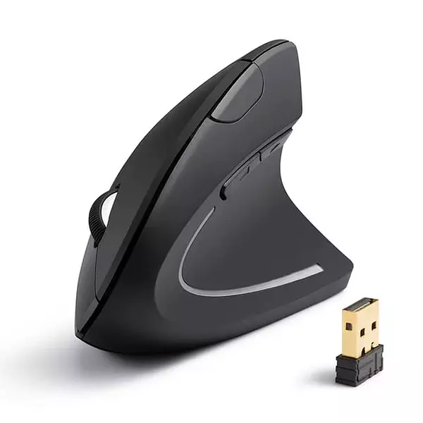 Mouse Vertical Ergonomico Inalamb Recargable Bluetooth +2.4g