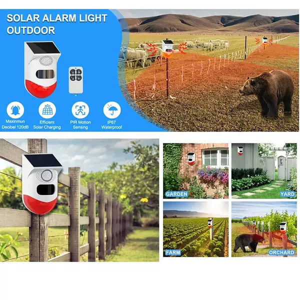 Alarma Sensor Con Sirena Exteriores Panel Solar Wifi Tuya