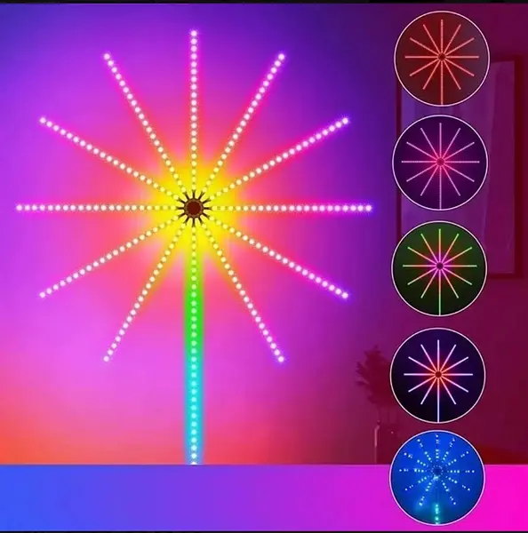 Luz Led Fuegos Artificiales Estrella Control Bluetooth Wifi